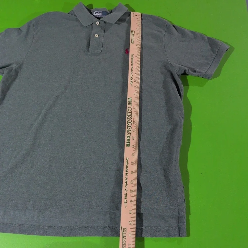 Vintage Y2K Polo‎ Ralph Lauren Polo Shirt Short Sleeve Green Red Logo XL